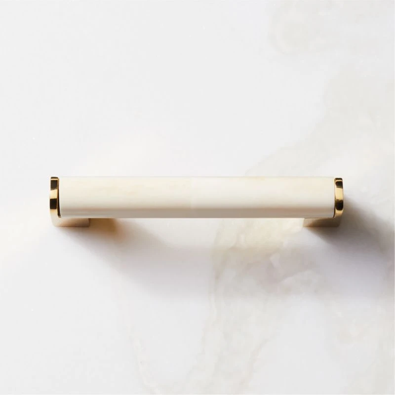 Suri Unlacquered Brass And Ivory Bone Handle 4" 1 Suri Unlacquered Brass And Ivory Bone Handle 4"