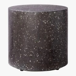 Terrazzo Black Outdoor Side Table -Cb2 TerrazzoSideTableBlackSOS20