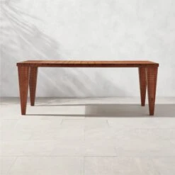 Trepp Outdoor Dining Table Cover -Cb2 Trepp80inTeakDiningTableSHS22