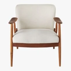 Troubadour Natural Wood Frame Chair -Cb2 TroubadourNtrlArmChairSOF19
