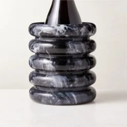 Turk Black Marble Utensil Holder 8 Turk Black Marble Utensil Holder -Cb2 TurkBlkMrblUtensilHolderAV2SHF22