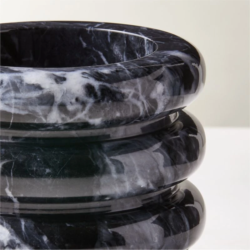 Turk Black Marble Utensil Holder 4 Turk Black Marble Utensil Holder - Image 4