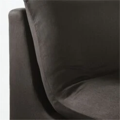 Turn 4-Piece L-Shaped Charcoal Black Sectional Sofa -Cb2 TurnArmlessChairRavenAVSSS21