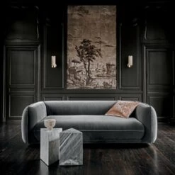 Onyx Marble Tealight Candle Holder -Cb2 ValmarGreyVelvetSofaJL20 1x1