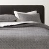 Varra Organic Cotton Jacquard Black And White Duvet Cover And Pillow Shams