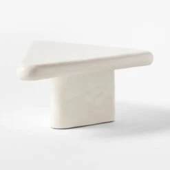 Vayle High-Gloss White Concrete Coffee Table Short -Cb2 VayleWhtCnctShortCffTblSDSSS22