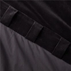 Black Velvet Window Curtain Panel 48''x96'' -Cb2 VelvetBlack96CurtainPnlAV3SHS23
