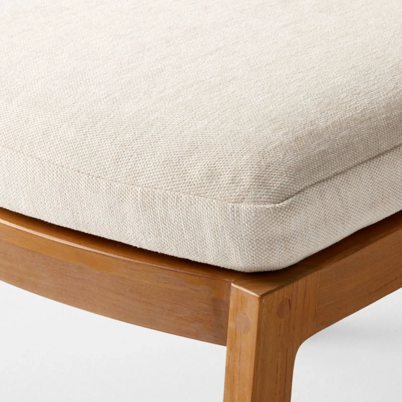 Roc Teak And Rattan Outdoor Counter Stool With Ivory Sunbrella® Cushion 8 Roc Teak And Rattan Outdoor Counter Stool With Ivory Sunbrella® Cushion - Image 8