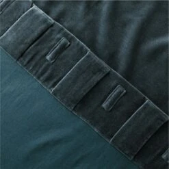 Dark Teal Organic Cotton Velvet Window Curtain Panel 48"x84'' -Cb2 VlvtMgcFtOrgCtnCrtn96PnlAV4SHF23