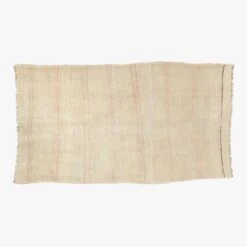 Vintage Handwoven Turkish Hemp Area Rug 5'7"x10'3"