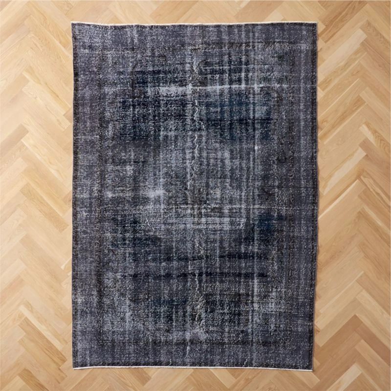 Vintage Handknotted Wool Turkish Rug 6'9"x9'7" 2 Vintage Handknotted Wool Turkish Rug 6'9"x9'7" - Image 2