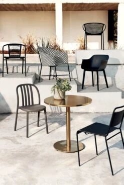 New Arrival -Cb2 WatermarkBrassBistroTableMR20