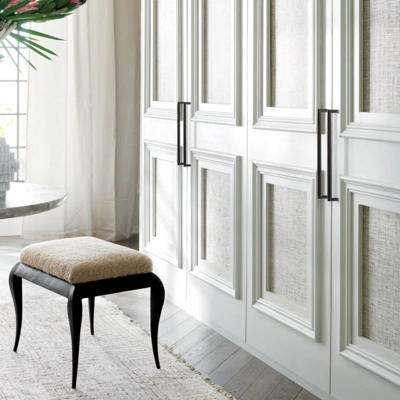 Black And Wrapped Black Leather Handle 4" 4 Black And Wrapped Black Leather Handle 4" - Image 4