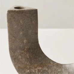 Xavier Grey Marble Taper Candle Holder -Cb2 XavierMrblTaperHolderAVSHF23