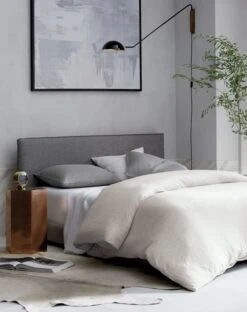 Facade Grey Tweed Queen Bed -Cb2 facadegreyqueenbedFB17
