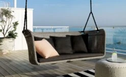 Grove Hanging Outdoor Loveseat Swing -Cb2 grovehangingloveseatswingOFB18