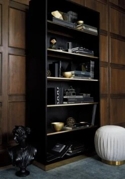 Judy Black Bust Sculpture -Cb2 lindenblackbookcaseFB17