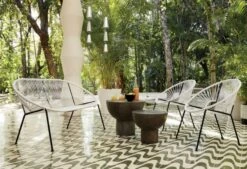 Ixtapa White Outdoor Lounge Chair -Cb2 xtapaloveseatbongosideOFB17